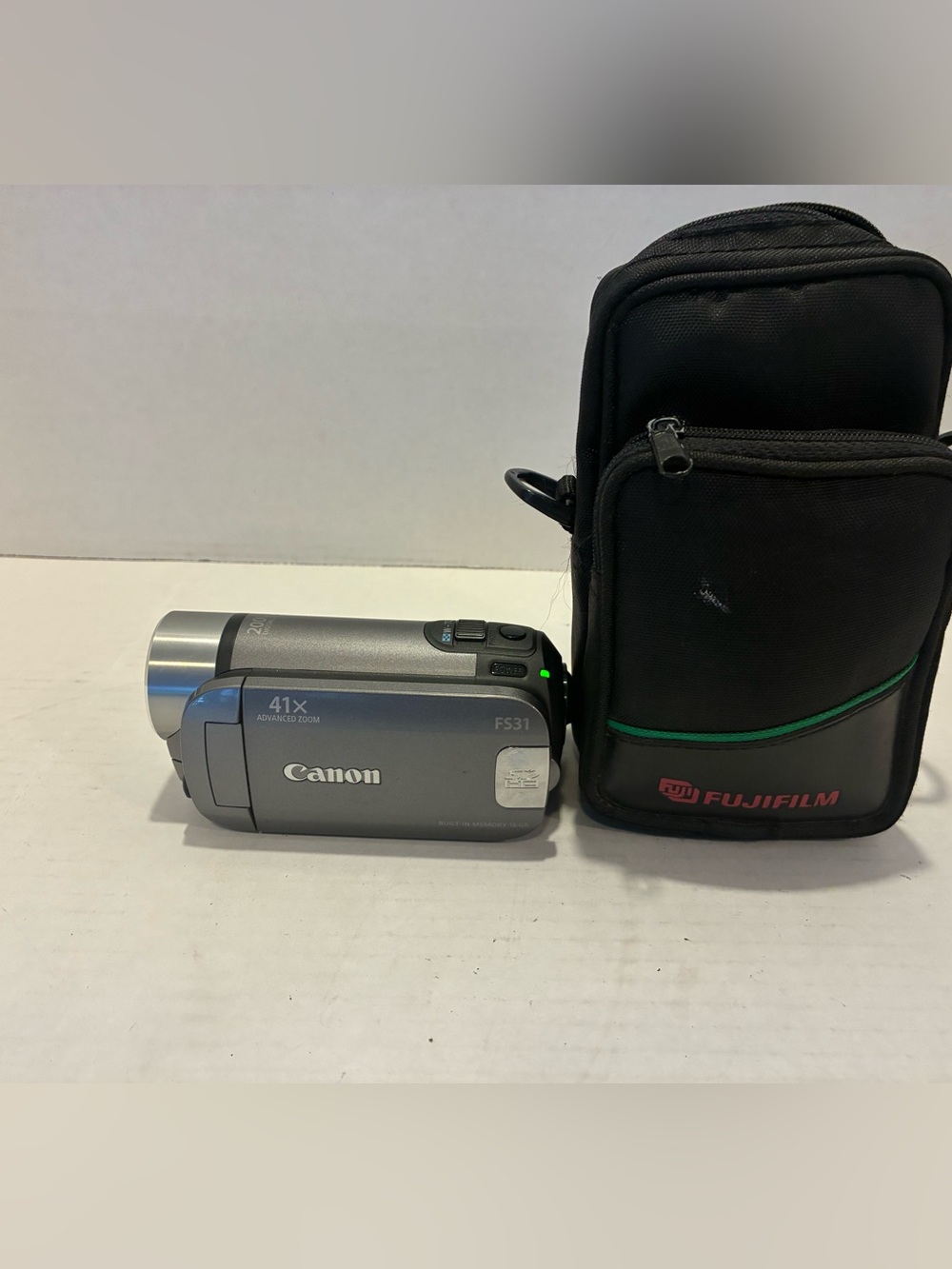 Canon FS31 Silver Handheld Camcorder with Black Carry Case